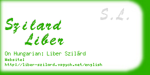 szilard liber business card