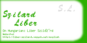 szilard liber business card